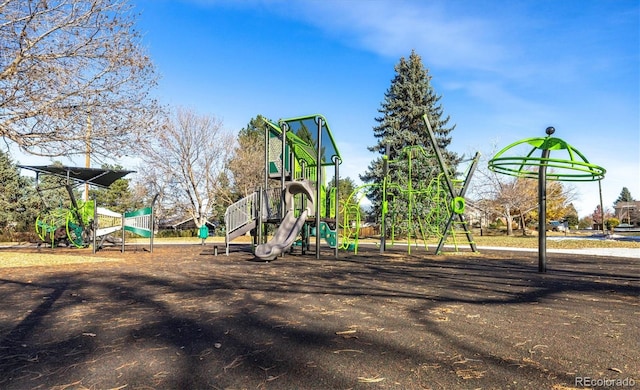 view of jungle gym