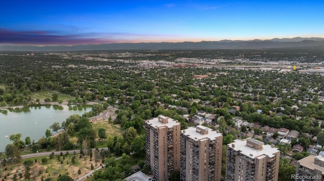 460 S Marion Pkwy Unit 1103, Denver, CO 80209 - aerial view at dusk of a water view