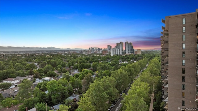 460 S Marion Pkwy Unit 1103, Denver, CO 80209 - city view with a tree filled landscape and mountains