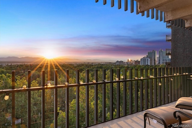 460 S Marion Pkwy Unit 1103, Denver, CO 80209 - view of balcony at dusk