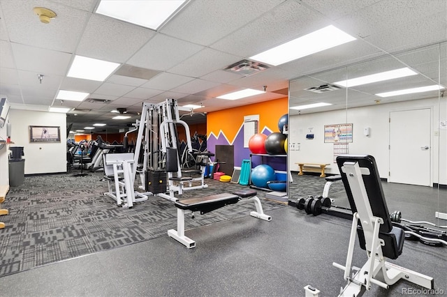 460 S Marion Pkwy Unit 1103, Denver, CO 80209 - gym with a drop ceiling