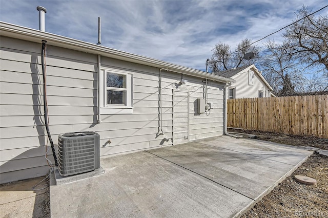 view of patio / terrace featuring central AC