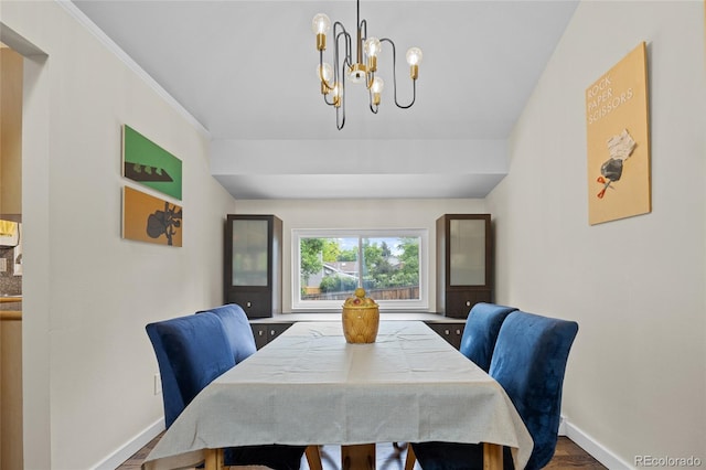 11035 E Berry Ave, Englewood, CO 80111 - dining room with a chandelier and wood finished floors