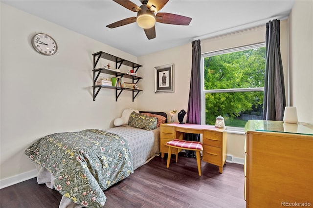 11035 E Berry Ave, Englewood, CO 80111 - bedroom with wood finished floors and a ceiling fan