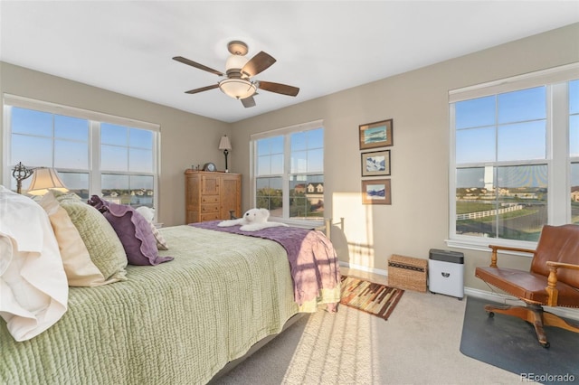 881 Kirby Ct, Watkins, CO 80137 - carpeted bedroom featuring baseboards and a ceiling fan