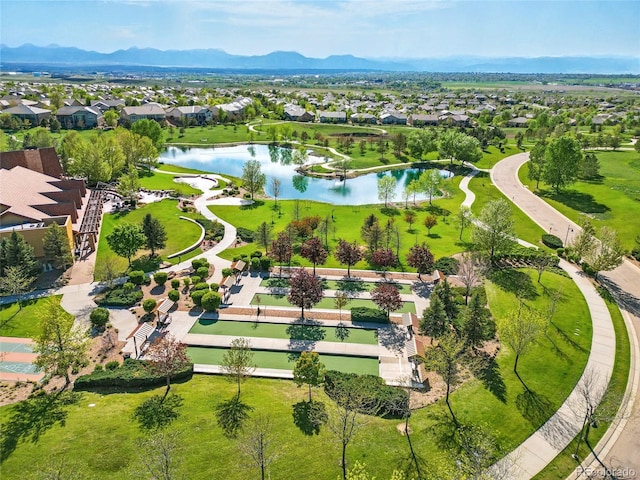 4519 Silver Mountain Loop, Broomfield, CO 80023 - aerial view of property and surrounding area featuring a water and mountain view and nearby suburban area
