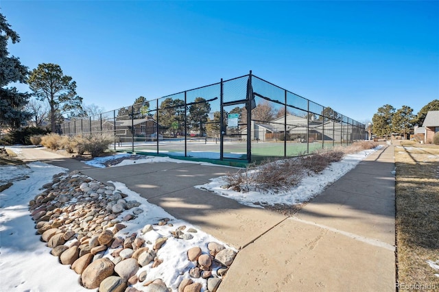 view of sport court with tennis court