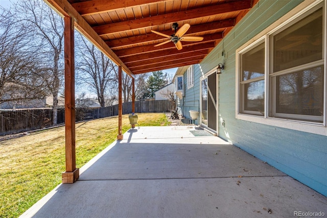 view of patio / terrace featuring a fenced backyard