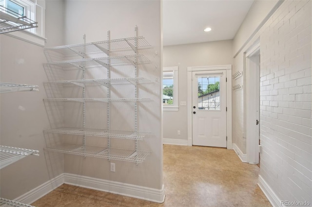 view of walk in closet