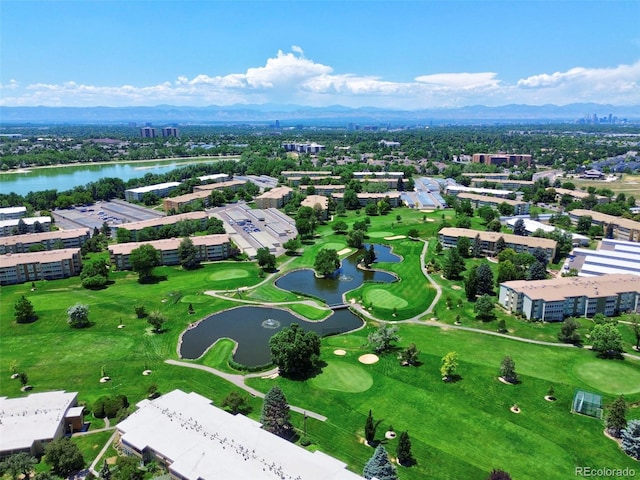740 S Alton Way Unit 2A, Denver, CO 80247 - aerial view of a water and mountain view and a golf course