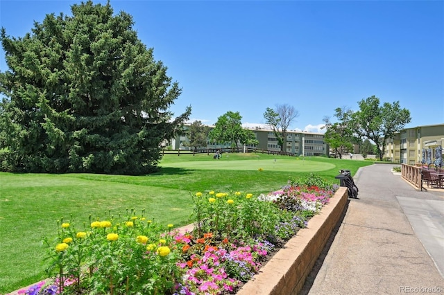 740 S Alton Way Unit 2A, Denver, CO 80247 - view of community featuring a yard and a putting green