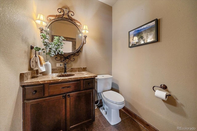 8090 S Homesteader Dr, Morrison, CO 80465 - half bathroom featuring tile patterned floors and vanity
