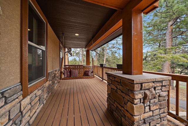 8090 S Homesteader Dr, Morrison, CO 80465 - view of wooden deck