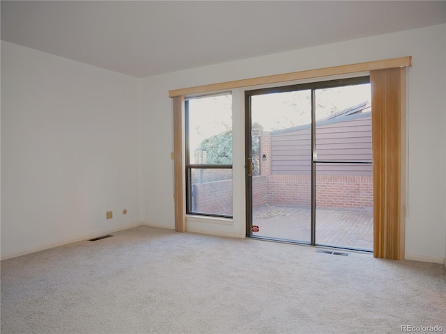 view of carpeted empty room