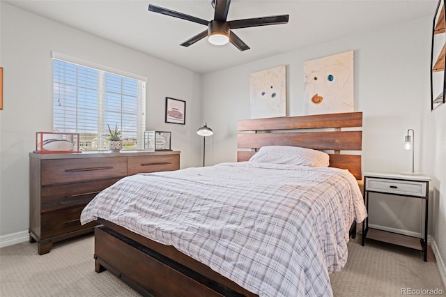 7380 S Shady Grove Way, Aurora, CO 80016 - bedroom featuring light carpet, baseboards, and a ceiling fan