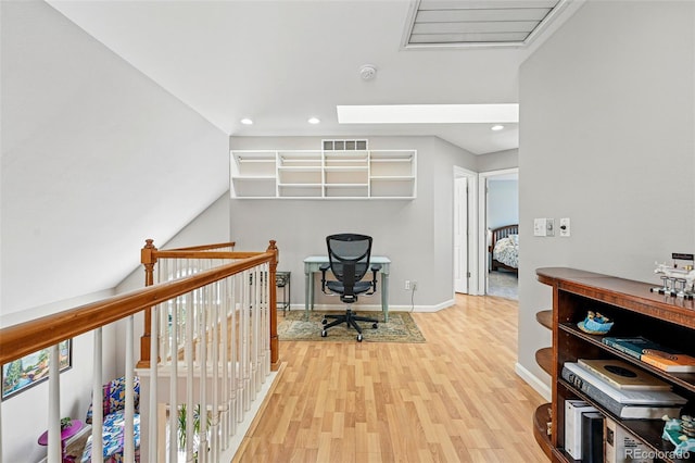 2252 S Yosemite Cir, Denver, CO 80231 - office featuring recessed lighting, baseboards, wood finished floors, and visible vents
