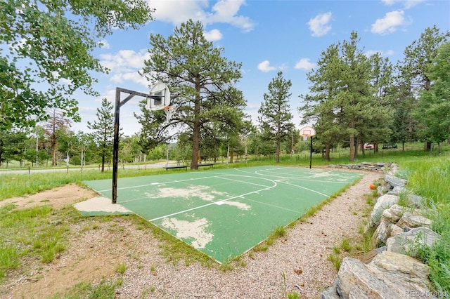 view of sport court