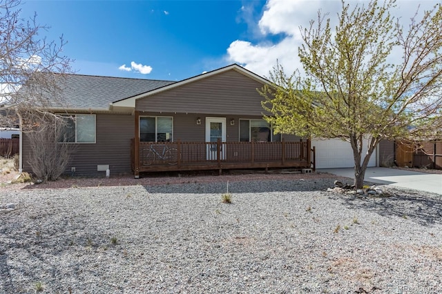 132 Windwalker Rd, Buena Vista, CO 81211 - ranch-style house featuring concrete driveway, covered porch, roof with shingles, and a garage