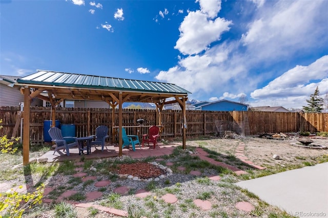 132 Windwalker Rd, Buena Vista, CO 81211 - view of yard featuring a patio, a gazebo, and a fenced backyard