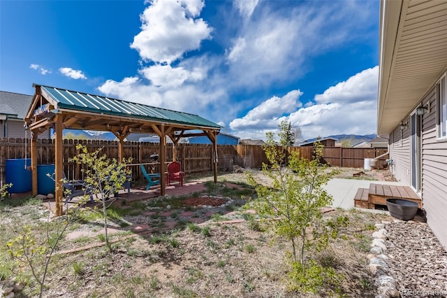 132 Windwalker Rd, Buena Vista, CO 81211 - view of yard with a patio, a gazebo, and a fenced backyard