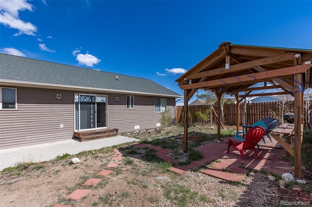 132 Windwalker Rd, Buena Vista, CO 81211 - back of property featuring fence, a patio, and a gazebo