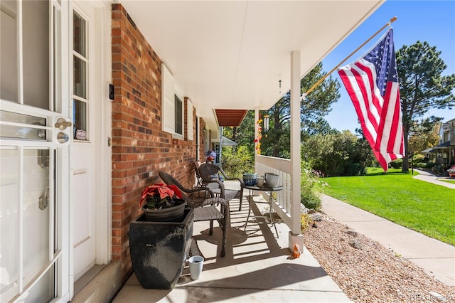 view of patio / terrace with a porch