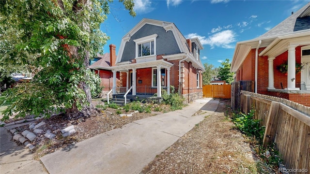 view of front of home with a porch