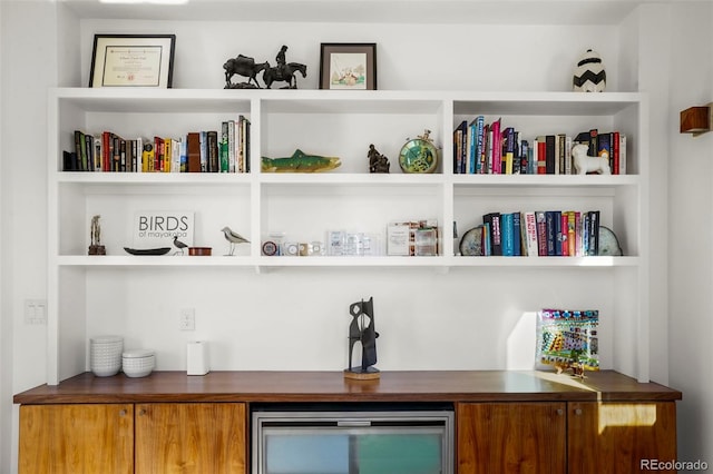 bar with beverage cooler