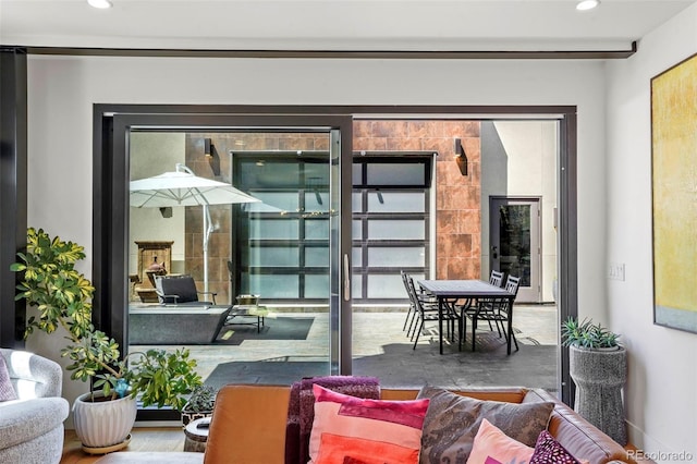 view of patio with outdoor dining area