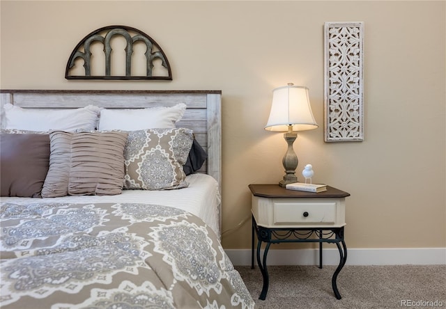 bedroom with carpet floors