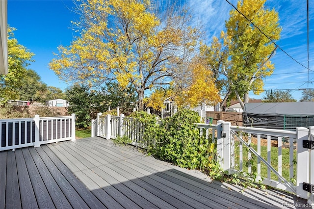 wooden terrace with fence