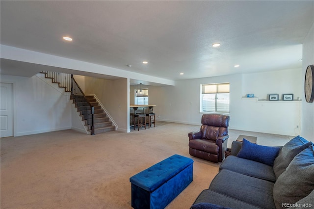 view of carpeted living room