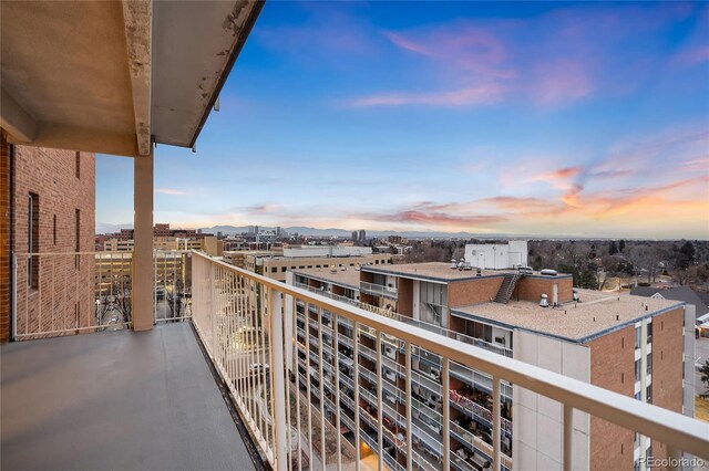 balcony featuring a city view