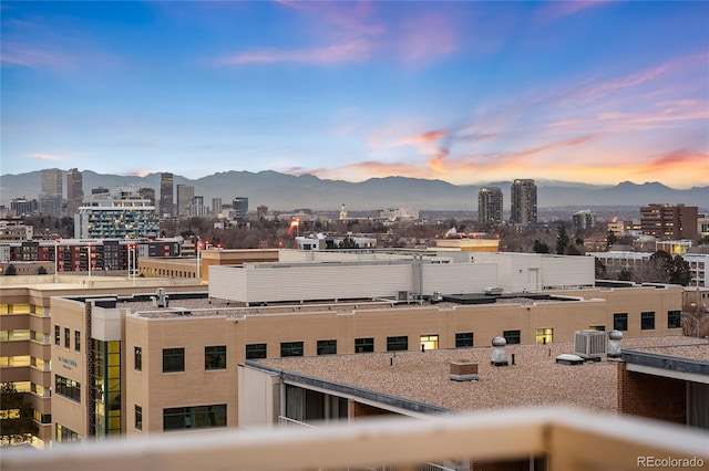 city view with a mountain view