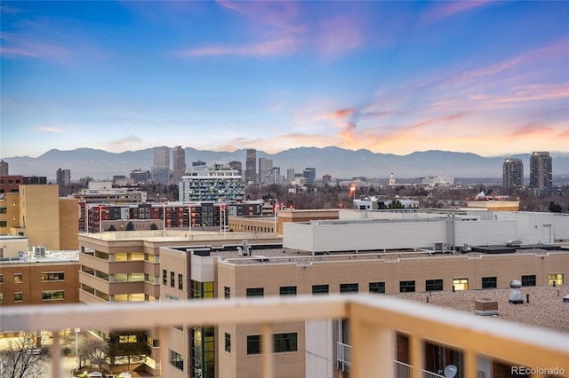 view of city featuring a mountain view