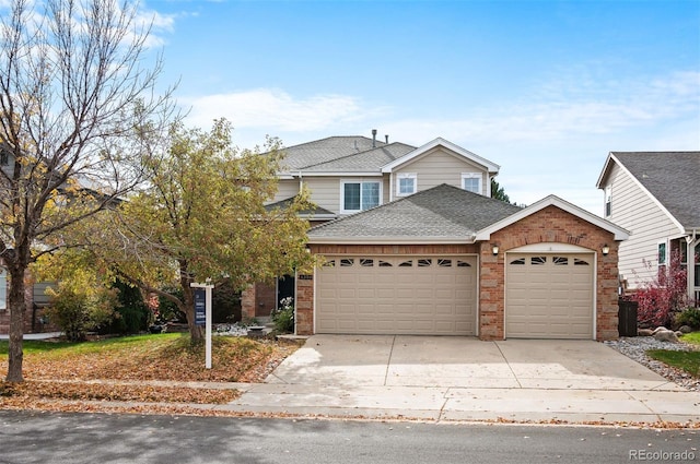 view of property with a garage