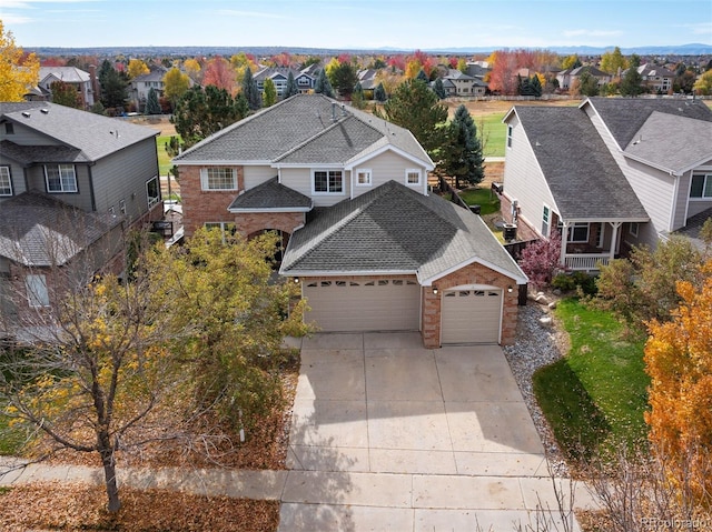 bird's eye view featuring a residential view