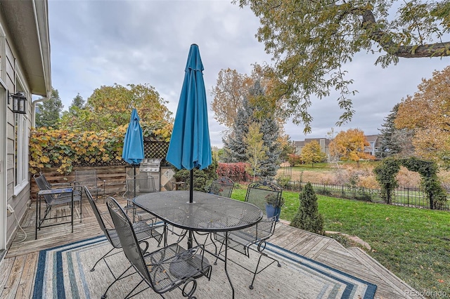 view of patio with a deck