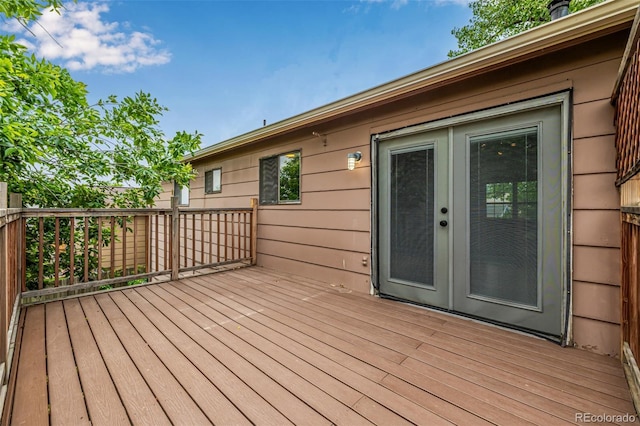 9832 High St, Thornton, CO 80229 - wooden terrace with french doors