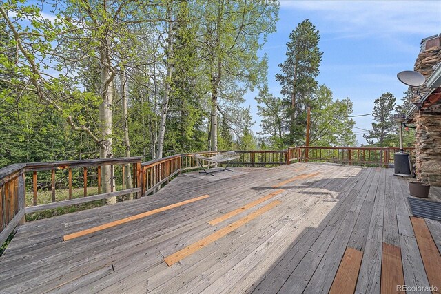 80 Castlewood Ct, Evergreen, CO 80439 - view of wooden terrace