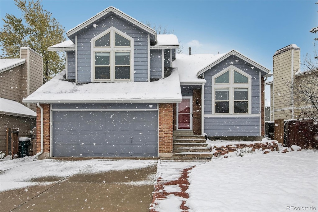 view of front of home featuring a garage