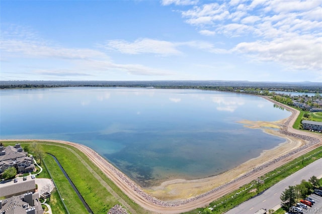 drone / aerial view of a large body of water