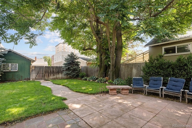 1838 S Williams St, Denver, CO 80210 - fenced backyard featuring a patio