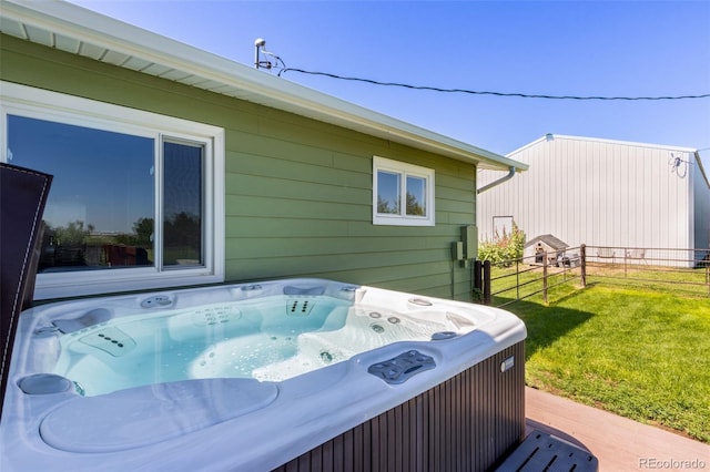 12891 County Road 29, Sterling, CO 80751 - wooden deck featuring a hot tub