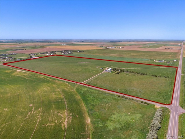 12891 County Road 29, Sterling, CO 80751 - overview of rural landscape with property parcel outlined