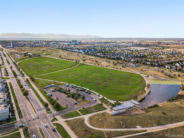 2853 Yosemite St, Denver, CO 80238 - aerial view of property's location with a water and mountain view