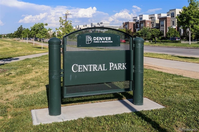 2853 Yosemite St, Denver, CO 80238 - community sign with a yard