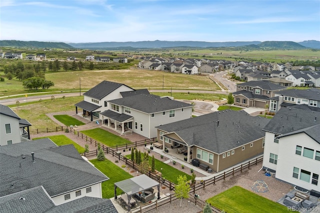228 Rogers Ct, Castle Rock, CO 80104 - aerial perspective of suburban area featuring mountains