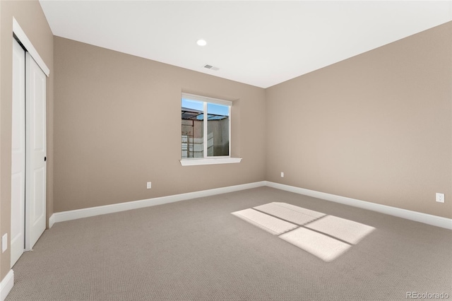 228 Rogers Ct, Castle Rock, CO 80104 - unfurnished bedroom with carpet, baseboards, a closet, and recessed lighting