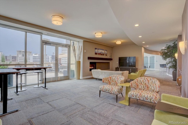 view of carpeted living room